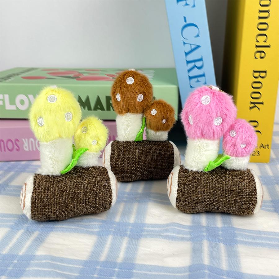 Cute Style Simulated Mushroom Plush Doll 10 Cm Four-inch Doll Small Doll Schoolbag Pendant