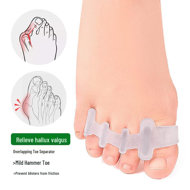 Bunion Corrector SEBS: Toe Separator with Four Holes for Men & Women - Toe Clip for Shock Absorption & Pressure Relief
