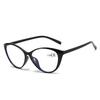 Fashionable Large Frame Cat Eye Presbyopia Glasses Anti Blue Light HD Lenses Diopter To +4 0 Trendy Reading Glasses