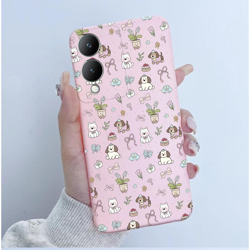 Cute Astronaut Panda Cartoon Phone Case For Vivo Y17s 2023 Casing TPU Slim Back Cover For Vivo Y17S 4G V2310 Soft Silicone Cases