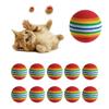 10Pcs Colorful Cat Toy Ball Interactive Cat Toys Play Chewing Rattle Scratch Natural Foam Ball Training Pet Supplies 2026