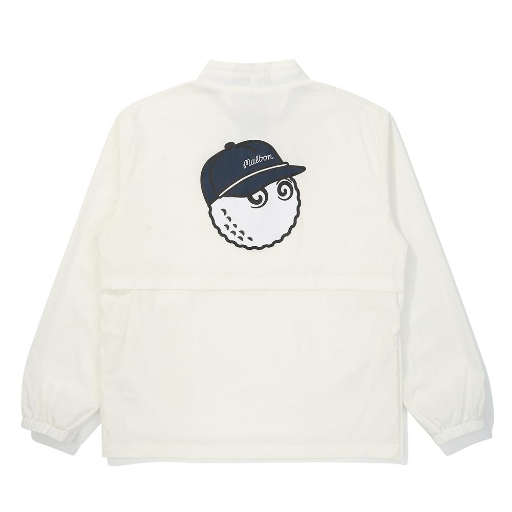 Malbon Golf Long Sleeve Anorak With Buckle Frill Back Off White (Man)