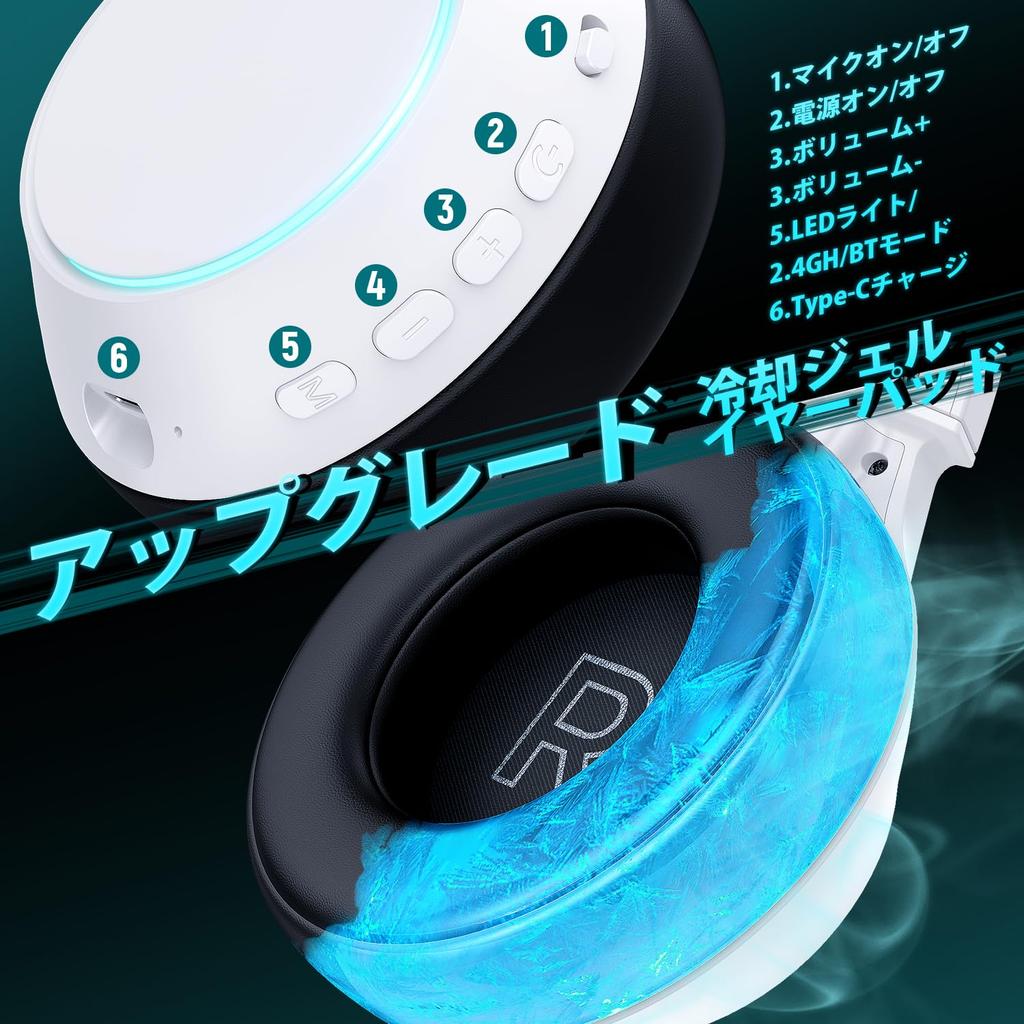 YPBDAN Gaming Wireless Connection with Stereo Enhanced Noise 60H Continuous Compatible with and Xbox Headset, 2.4G/Bluetooth 5.3/Wired 3-Way Mic,