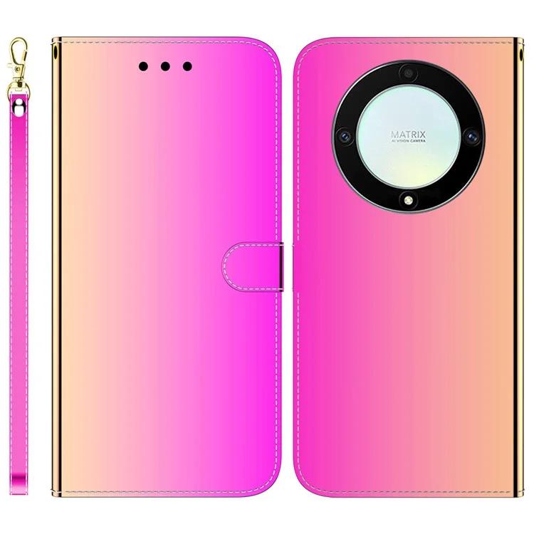 For Honor X40 5G / X9a 5G / Magic5 Lite 5G Anti-scratch Phone Case Stand Mirror-like Surface Flip Leather Phone Wallet Cover