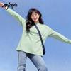 MJ STYLE Women's Pure Cotton Long Sleeve Round Neck T-Shirt