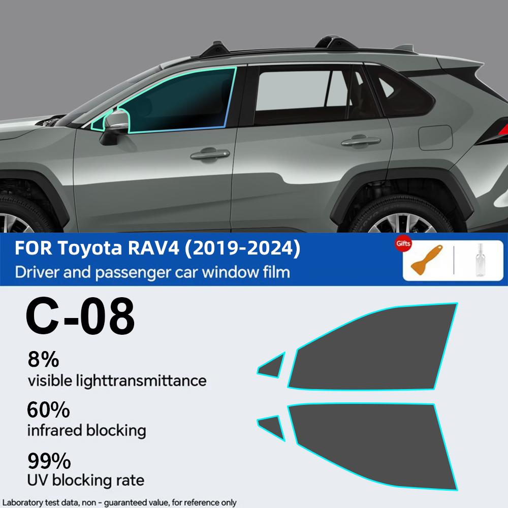 

Для Toyota RAV4 RAV 4 5-го поколения -2024 Готовая к вырезанию пленка для тонировки стекол автомобиля Автомобильная наклейка Пленки керамическая солнечная УФ-защитная пленка With tools