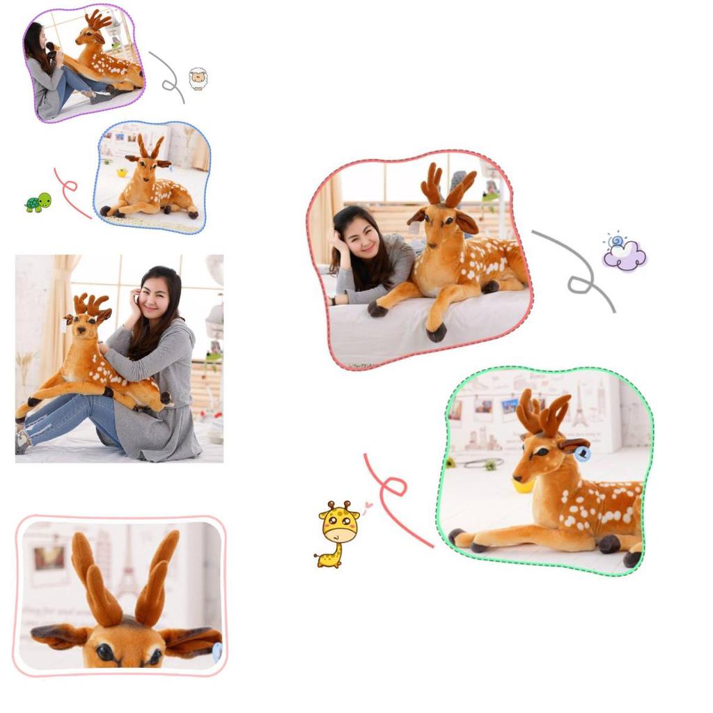 Adorable 30cm Plush Fawn Figurine Realistic Soft Stuffed Animal Toy For Kids
