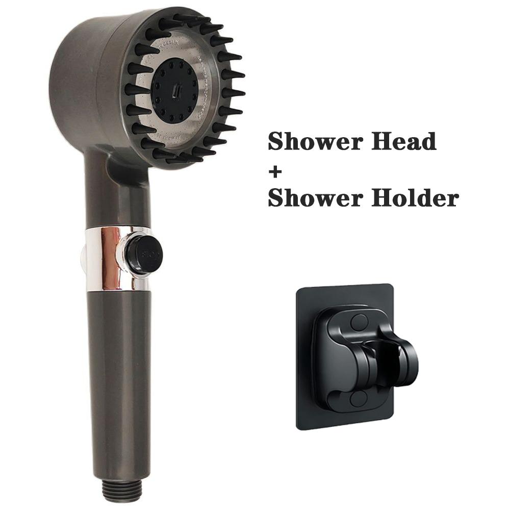 3 Modes High Pressure Shower Head Filter Massage Spa Pressurized Shower Set with Hose Rainfall Spray Nozzle Bathroom Accessories