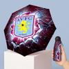Aston Villa Football Pattern Printed Mini 5 Folds 8 Ribs Compact Umbrella Windproof Waterproof Lightweight Portable Folding