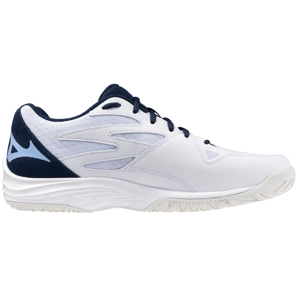 Mizuno Thunder Blade Z Volleyball Club White x Sax x Size Shoes, Activities, Indoor, Wide, Lightweight, Indoor, Entry, Beginner, Navy, 24.0 cm, 2.5E