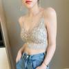 Short Style Lace Bandeau Beautiful Back Underwear for Women Push Up Wire Free Bra Camisole Vest Bandeau Underwear
