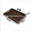 Rectangular Burnt Paulownia Wood Tray: Solid Wood Japanese-Style Tea Set Tableware