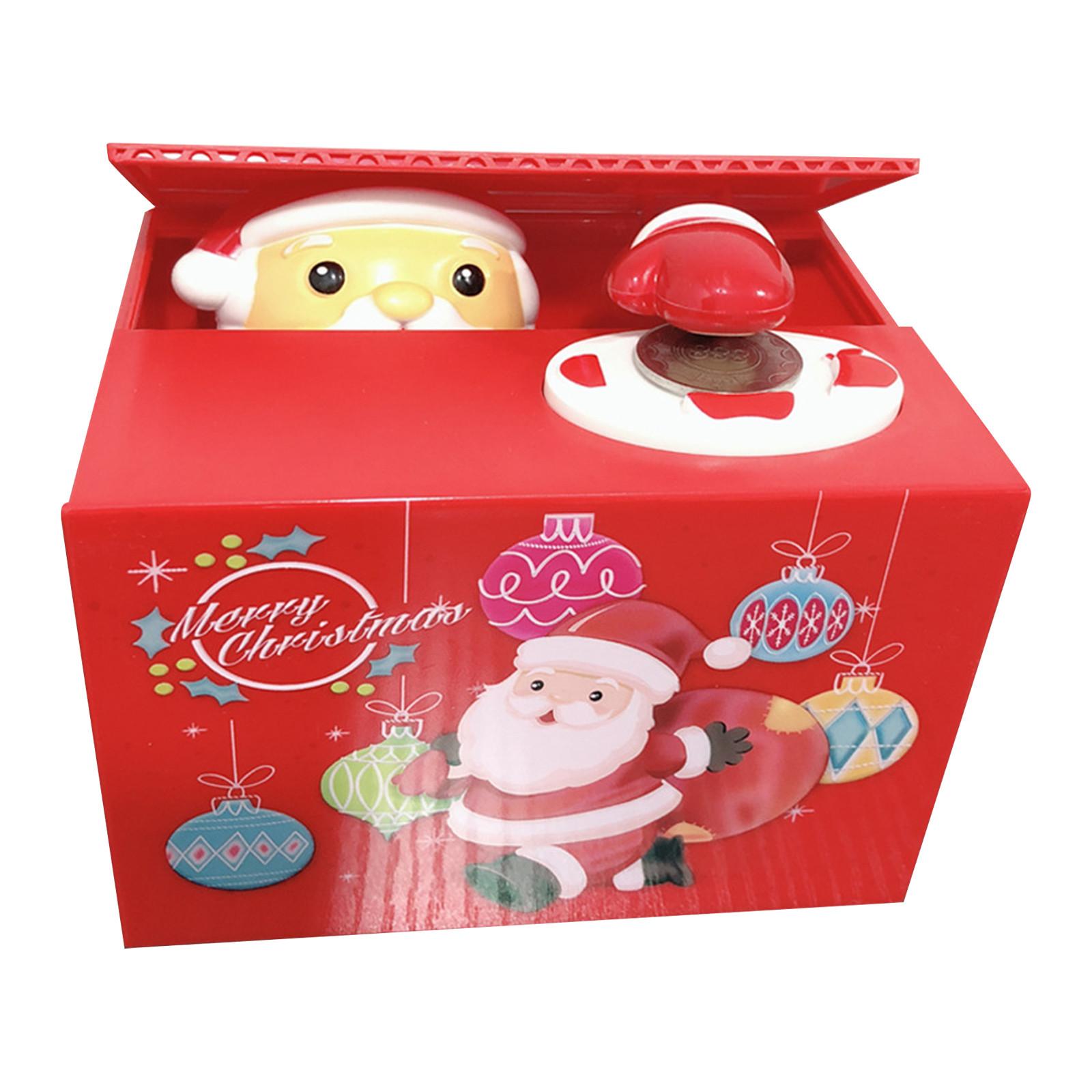

Interesting Saving Money Toy For Christmas, Santa Clause Stealing Coin Bank, Children Money Bank, Works With All , For Birthday Christmas червоний