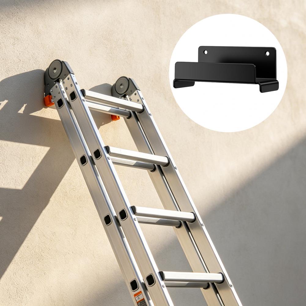 Reinforced Steel Ladder Hooks Telescopic Ladder Storage Rack Wall Mounted Hooks Steel Ladder Hooks with Protective Coating