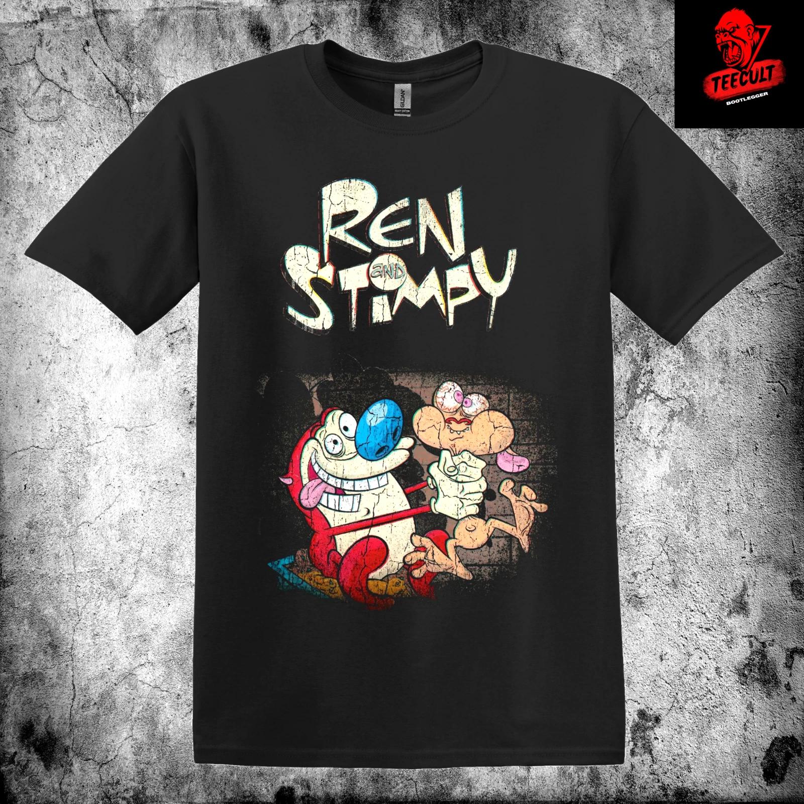 Men s and Women s T-shirts The Ren & Stimpy Show Cult Animated Series Heavy Cotton Unisex XL