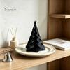 Mini Christmas Tree Desktop Ornament 3D Printed Pleated Ornament, Small Wavy Holiday Table Decor Decoration with Star Topper for Home Office