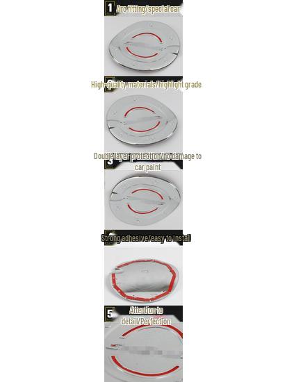 Yibo Fuel Tank Cap Protective Film & Decorative Sticker, Compatible with 13 Models