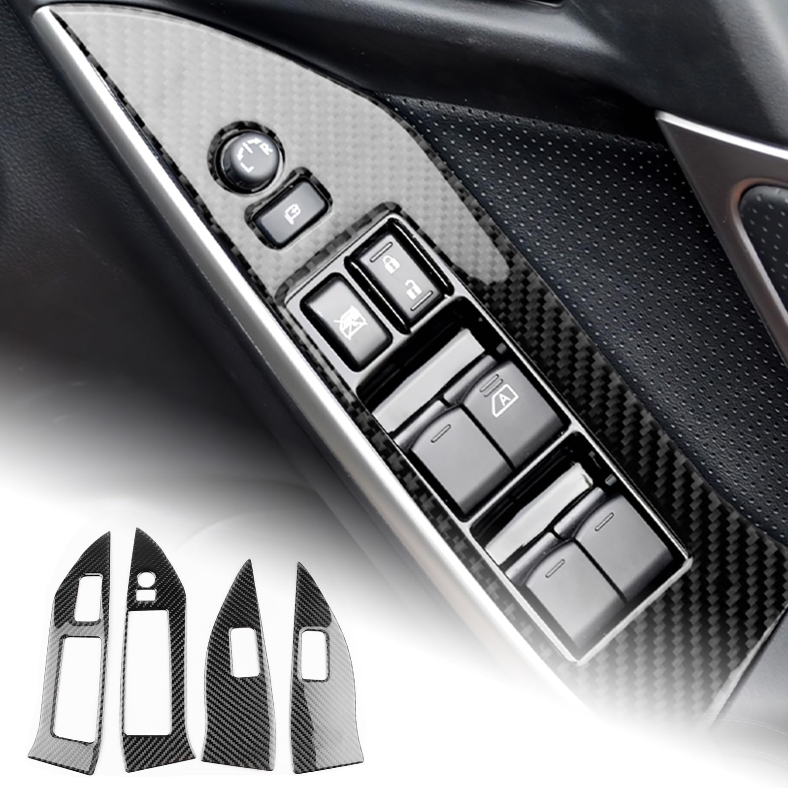 

Наклейка на декоративную панель интерьера из углеродного волокна AIRSPEED для Subaru Forester SJ, настраиваемая накладка на панель переключателя стеклоподъемника для Drive Carbon, стильная и