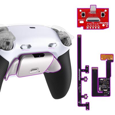 EXtremeRate RISE Plus MAX Kit Palette Posteriori RMB per Controller PS5 e con Arresti Trigger Clicky e Kit Pulsanti Posteriori in Metallo Reale Gommati Riprogrammabili per