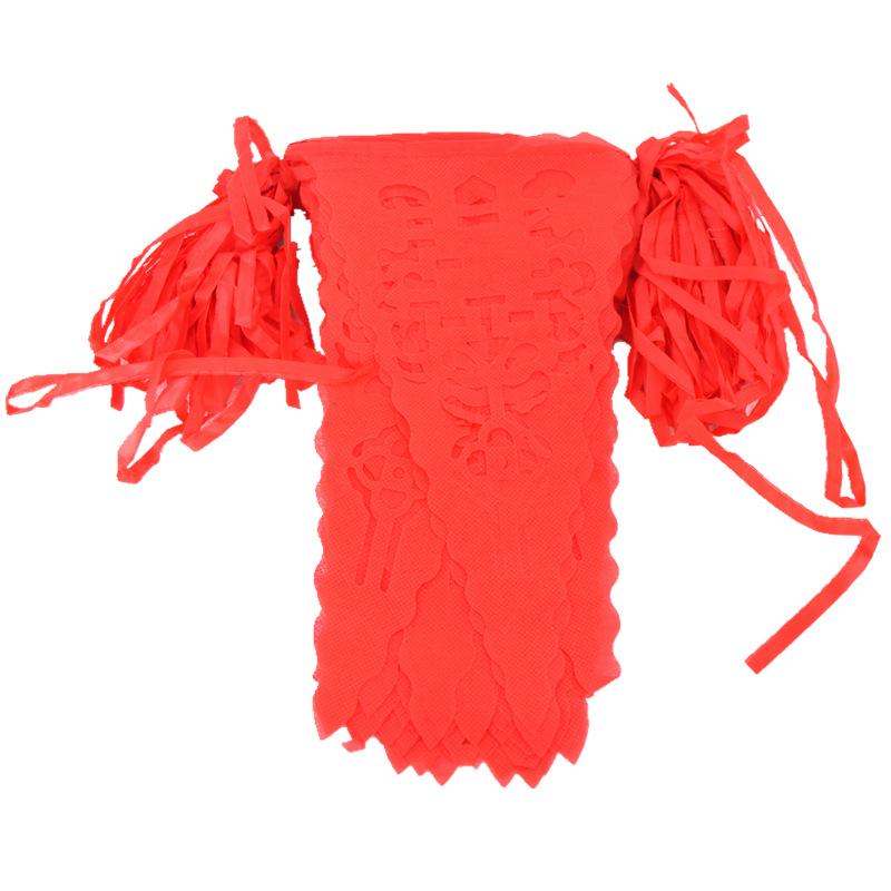 Double Happiness Wedding Triangular Pennant Banners - Outdoor Hanging Decorations