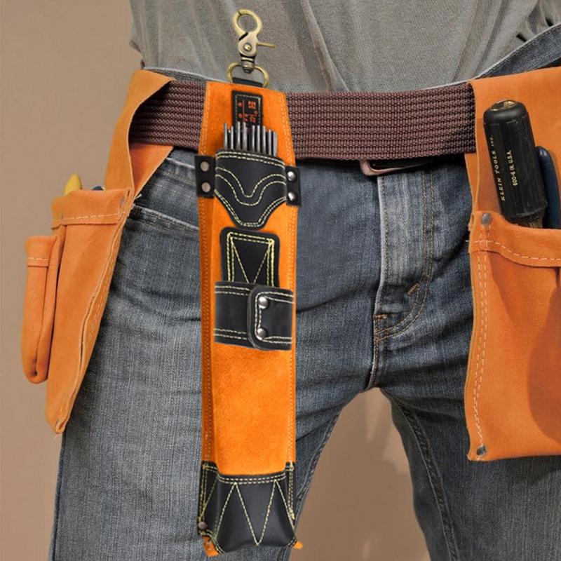 Welding Rod Holder Cowhide Welding Rod Storage Tube Welding Bag Welding Rod Pouch Welding Rod Waist Bag for Women Men Adults