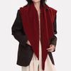 Solid Color Triangle Shawl Wool Cross Scarves Retro Large Wraps Vacation