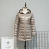 Winter Light Down Jacket Women's Fattened Plus Size Fat Mm0kg Medium and Long Thickened Coat