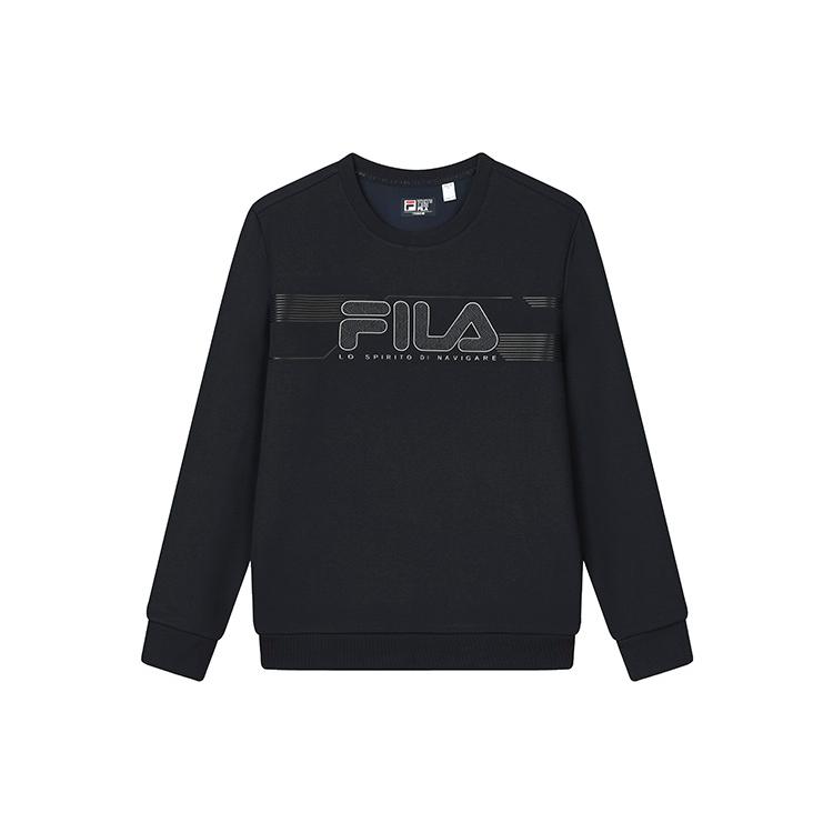 FILA Sweatshirts Men s Legend Blue Crew Neck Moderate Regular F11M217203F-NV M