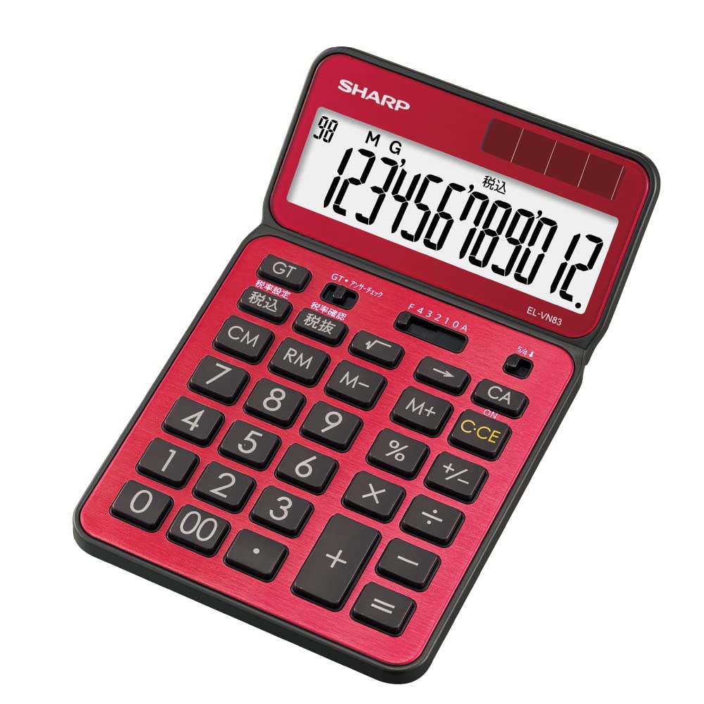 SHARP Design Calculator Premium Model Stylish Red (Antibacterial) EL-VN83-RX
