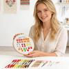 DIY 3D Embroidery Craft For Beginners, Fabric Embroidery Material Kit, 20cm Embroidery Hoop ,Not A Finished 30cm Fabric,, Four,Piece Set