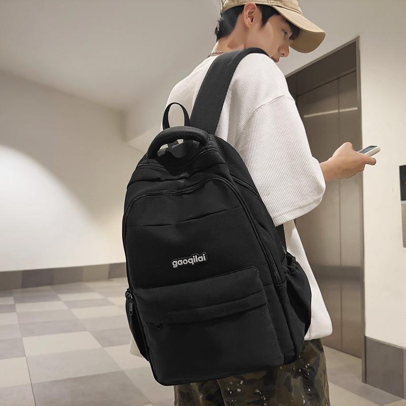 Schoolbag Backpack Leisure Sports Junior High School Student School Bag Computer Large Capacity Outdoor Travel Simple Backpack