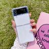 Do Samsung Z Flip 4 Case Laser Love przezroczysty składany futerał na telefon do Samsung Z Flip 3 5g Zflip4 odporna na wstrząsy twarda tylna pokrywa