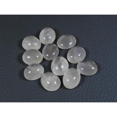 10x12MM Natürlicher Rosenquarz Ovaler Cabochon Lose Edelsteine 11 Stück Los 56 Karat. A-344