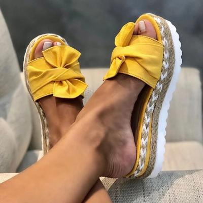 Femmes talons sandales avec chaussures à semelles compensées femme fleur plate-forme pantoufles été nouvelle femme Sandalias Mujer chaussures d'été élégantes