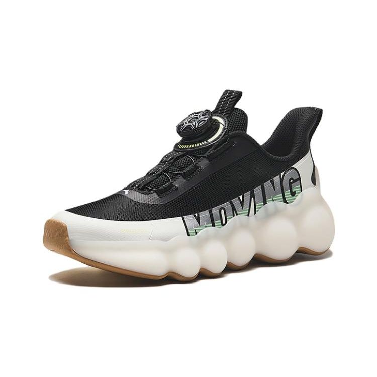 Anta Kids Huaxing Sports Comfortable Non-Slip Wear-Resistant Casual Shoes Kids Casual Shoes Black White 312338803-1