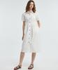 MANAVIS7 Color Block Stitch Dress [White]