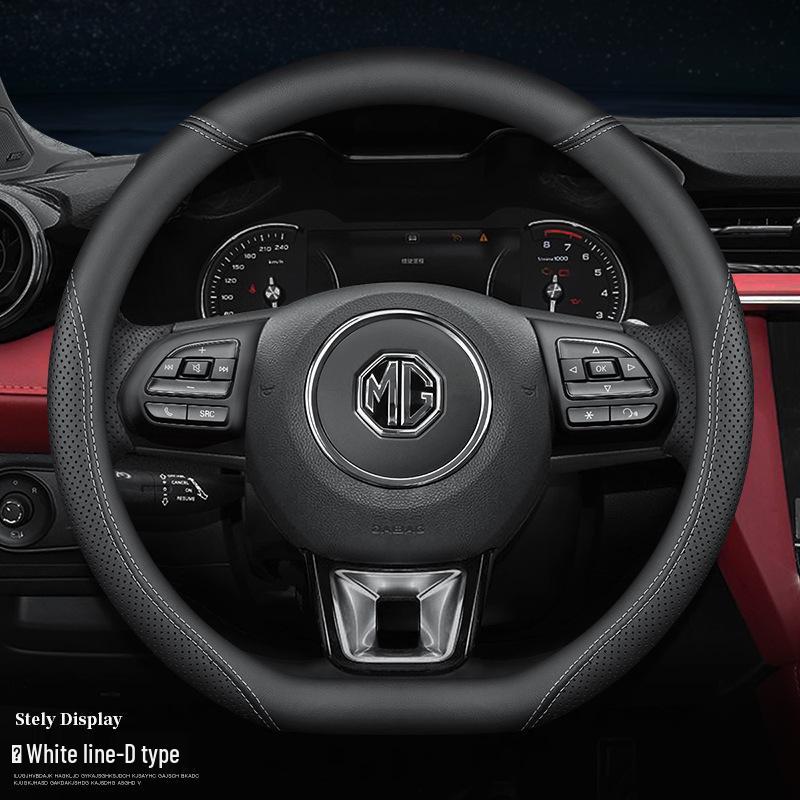 

Genuine Leather Steering Wheel Cover for MG6, MG Navigator, HS5, Roewe ZS, and Roewe 3SW - Universal Fit Default