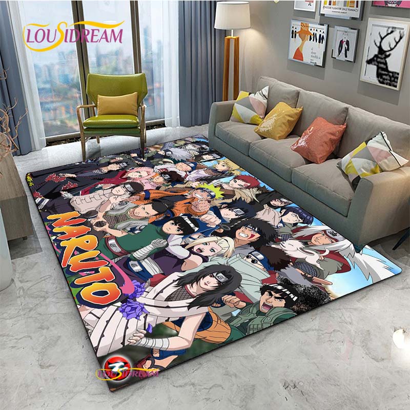 Naruto Cartoon Anime Carpet for Living Room Bedroom Cute Rugs Kitchen Table Door Kids Un-slip Floor Mats Alfombra Birthday gift