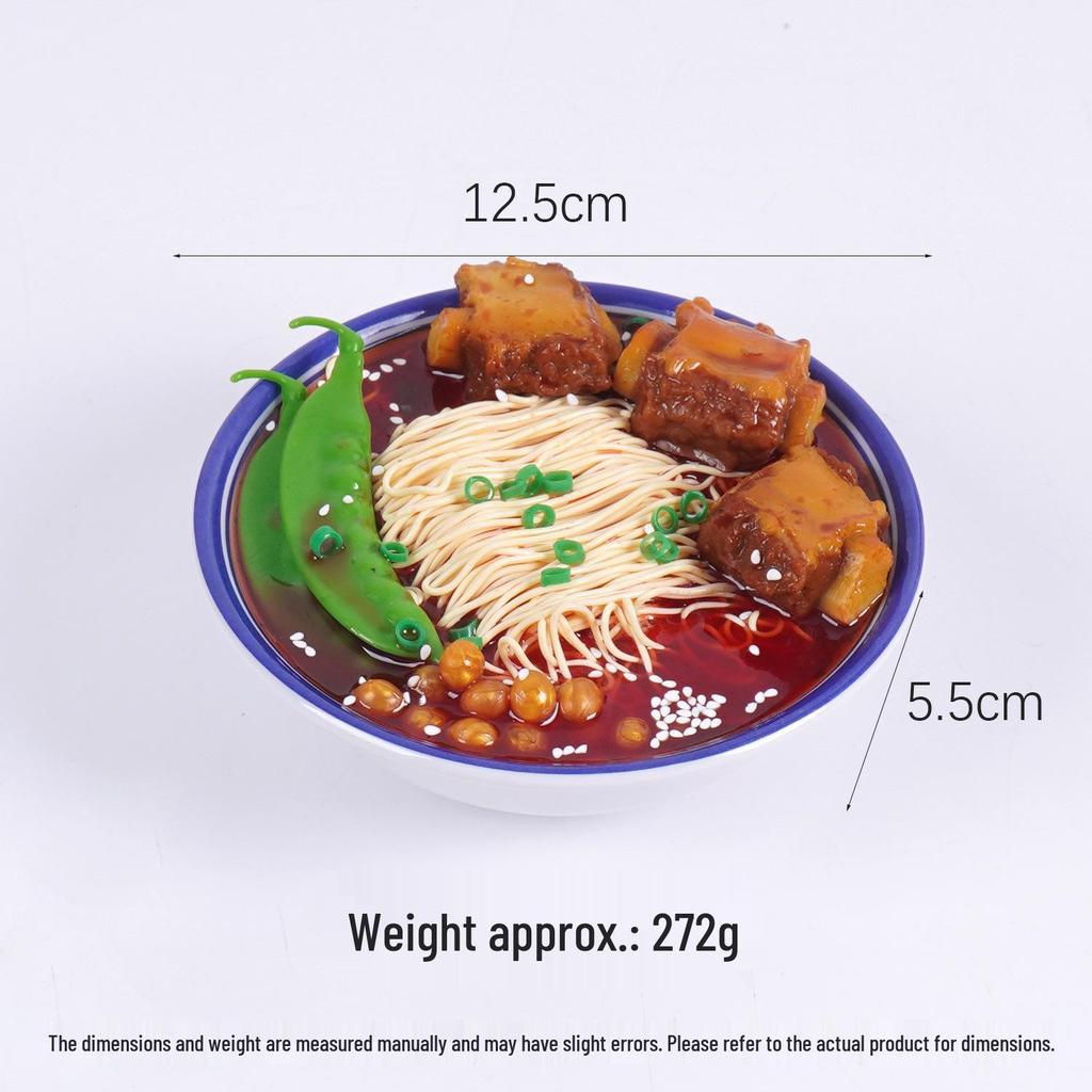 1:1 Lanzhou Lamian Fake Noodles Model - Big Bowl Beef & Seafood Display Prop