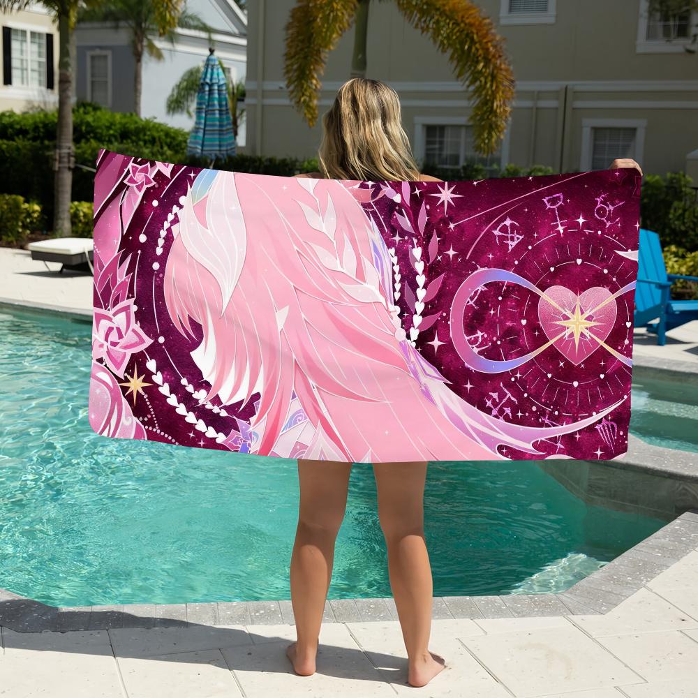 Game Honkai Star Rail cool a Towel Beach Towel Oversized Quick Dry Towel Absorbent Soft Swim BeachTowels for Men Women