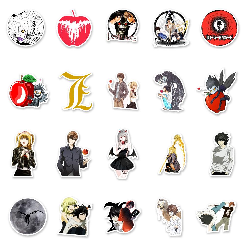 50 Anime Death Note Notebook Skateboard Suitcase Water Cup Doodle Decoration Stickers