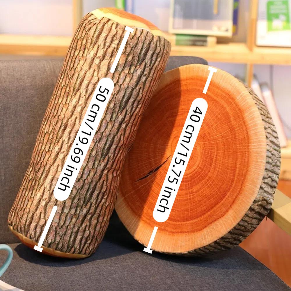 Soft Plush Pillow Ginkgo Tree Soft Seat Cushion New Simulation Tree Stump Pillow  Gift