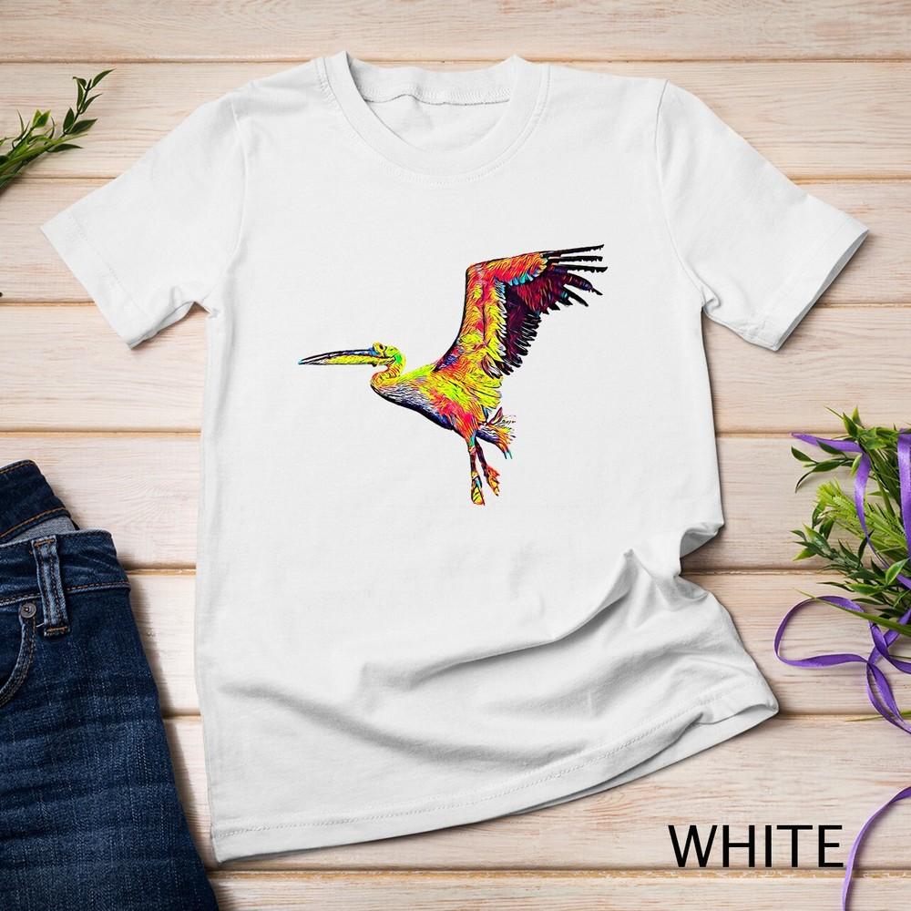 

Womens Flying Pelican Bird Unisex T-shirt L