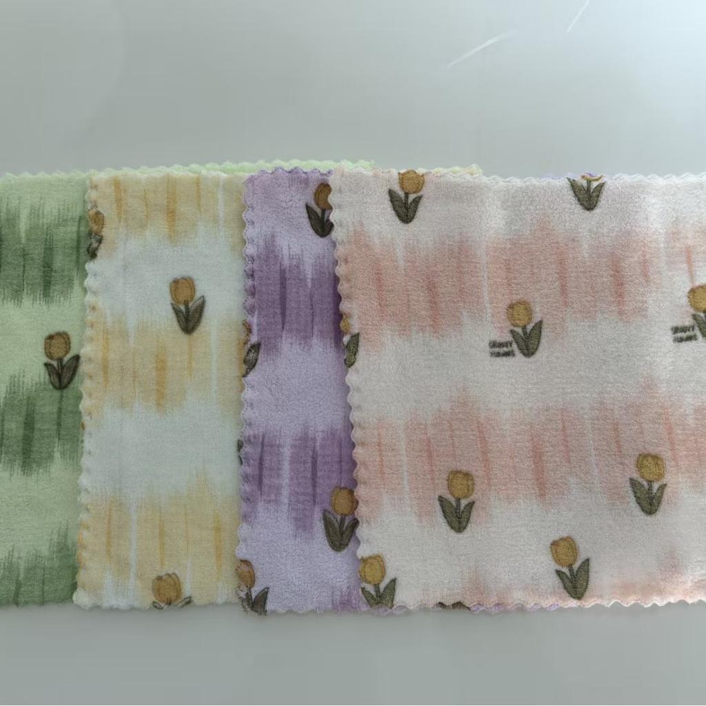 Rabbit Printed Small Towels Are Soft and Skin-friendly, Instantly Absorb Water and Do Not Shed Hair, Kitchen Rag