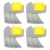 4pcs Cyclonic Scrubbing Brushes Plastic Rubber Cyclonic Brush Replacement Parts for Zodiac MX8 Mx6