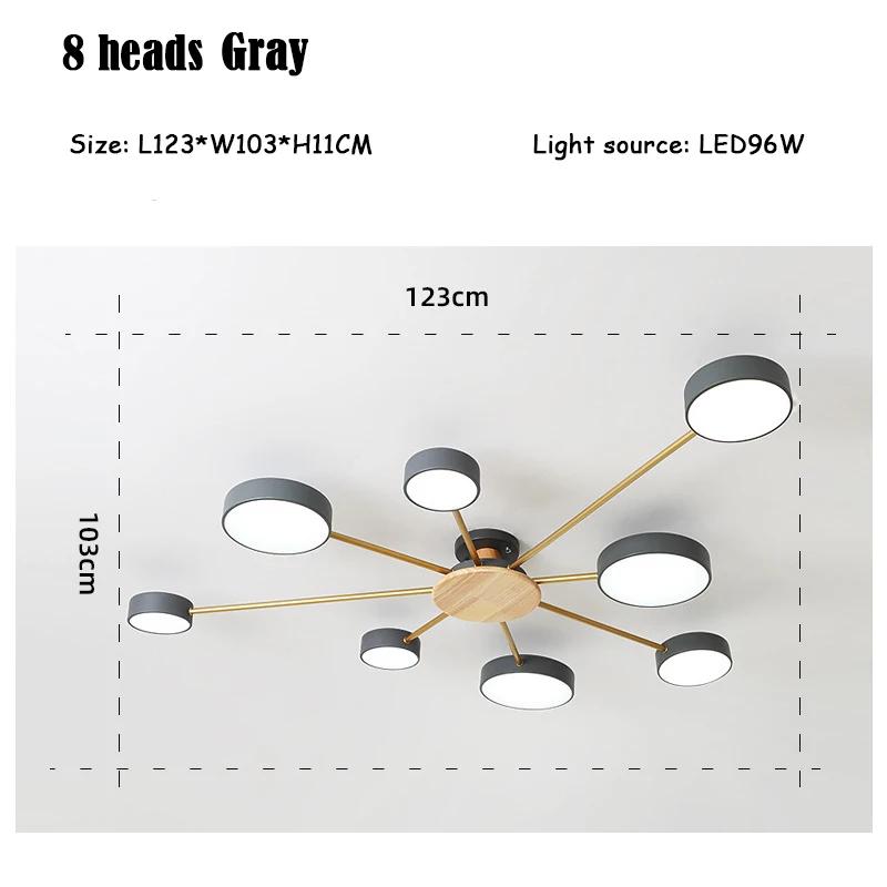 Nordic Simple LivingRoom Affordable Luxury Chandelier Macaron Creative Art Hall  Restaurant Wood  Ceiling Lighting  LED