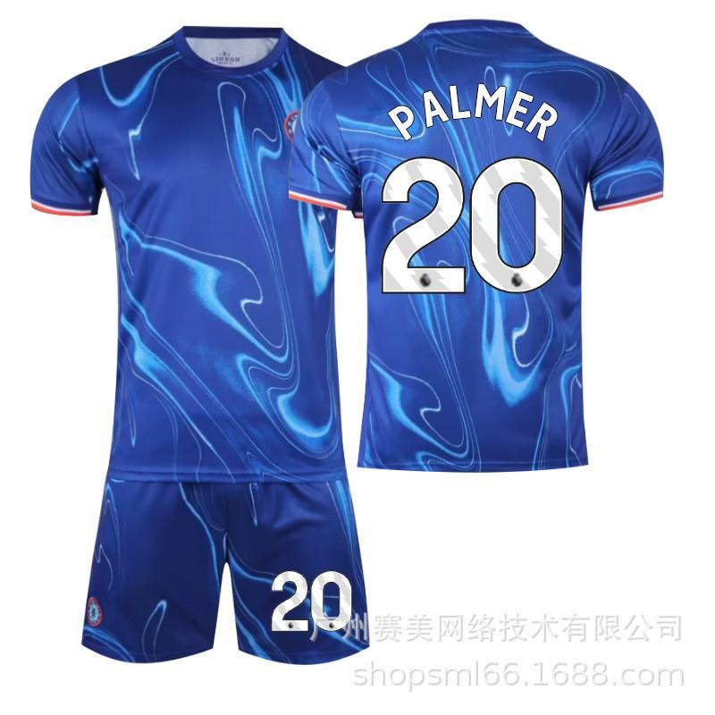 2425 Chelsea Home Football Jersey No. 7 Sterling 8 Enzo 6 Silva 20 Palmer Men's Set
