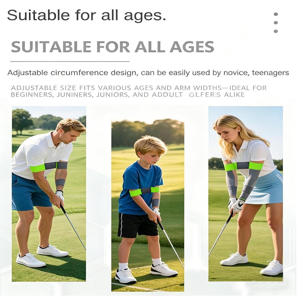 Golf Swing Band Elastic Alignment Training Aid Arm Corrector for Beginner Portable Golf Trainer for Practice Driving Range