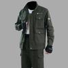 2 Pcs/Set Men Overalls Dirt-proof Wear Resistant Multi-pockets Soft Coat Suit for Welding