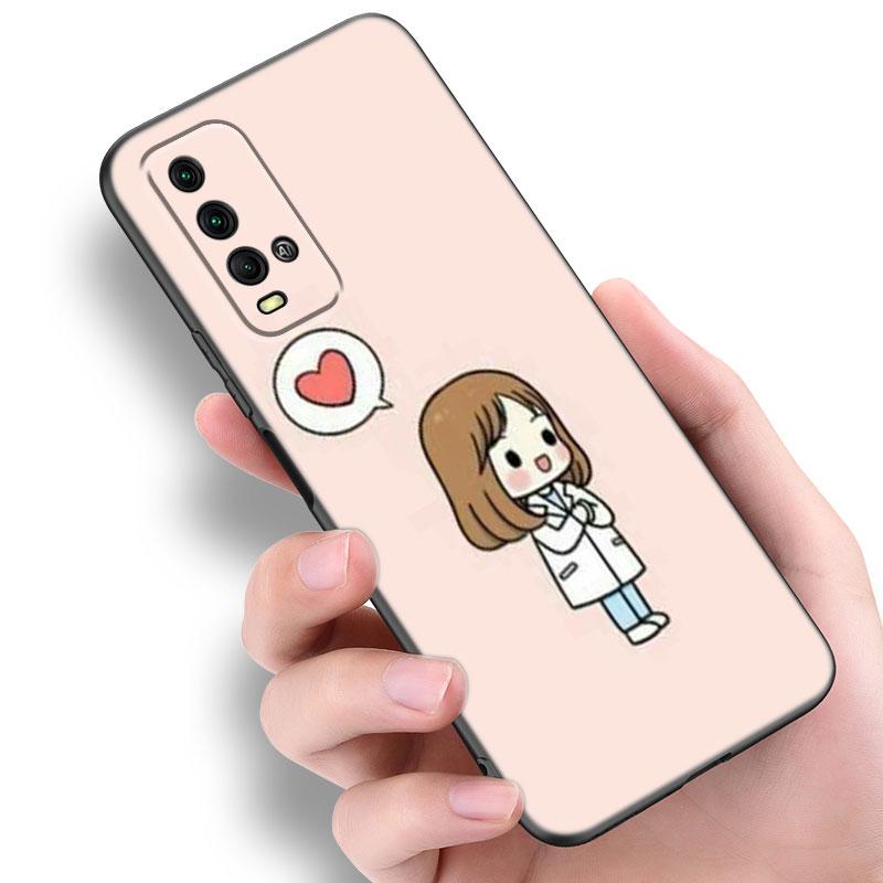 Cartoon Medizin Arzt Krankenschwester Handyhülle Für Xiaomi Redmi Note 5 6 9T K20 K40 K50 Pro 7A 8A 9A 9C 9i 10A 10C A1 S2 Schwarze Hülle